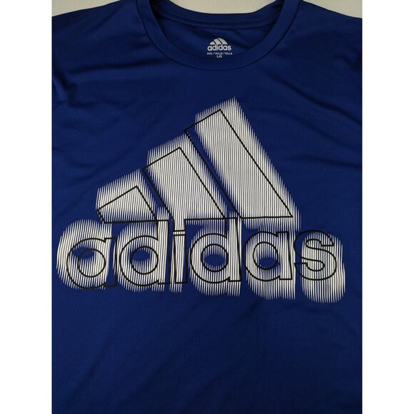 Adidas Bright Blue Athletic Tee - Picture 3 of 4
